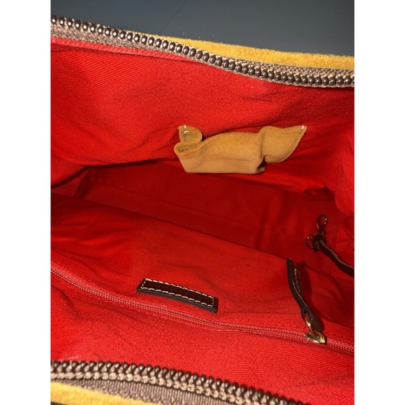 DOONEY & BOURKE Vintage Hobo Shoulder Bag Caramel Suede Brown Leather Old Money - Picture 5 of 15